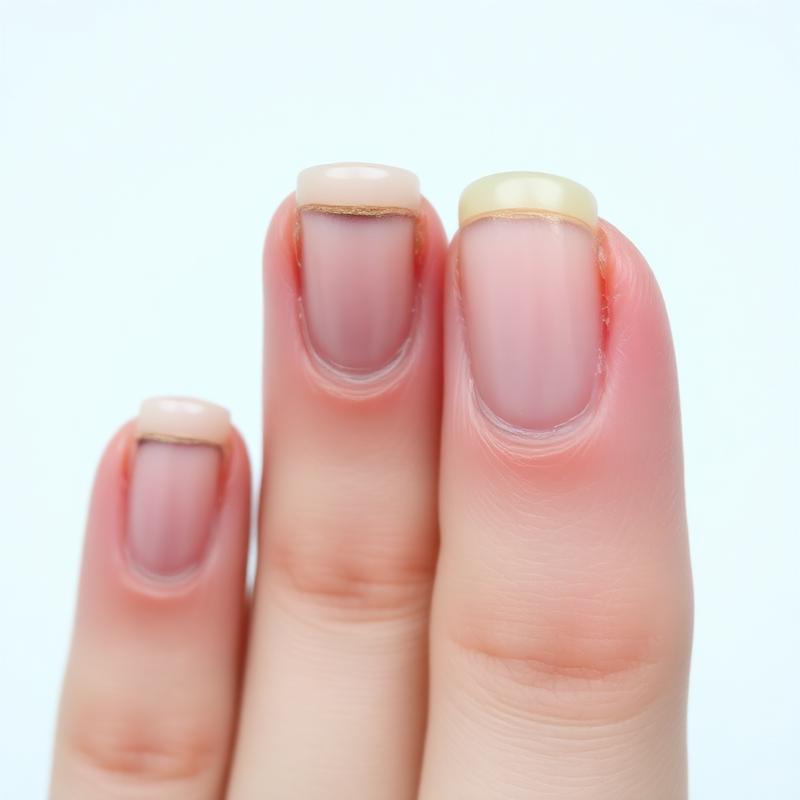 Unhas antes do tratamento